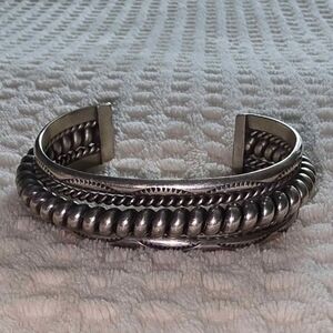 Vintage Tahe Chunky Sterling Silver Bracelet